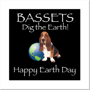 Basset Hound Happy Earth Day T-Shirt Posters and Art